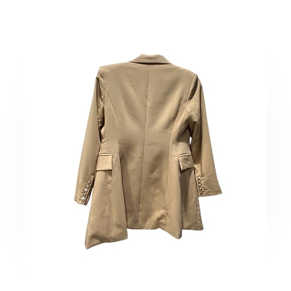 Lulus Beige Blazer Suit Jacket Medium NEW NWT - Picture 2 of 4